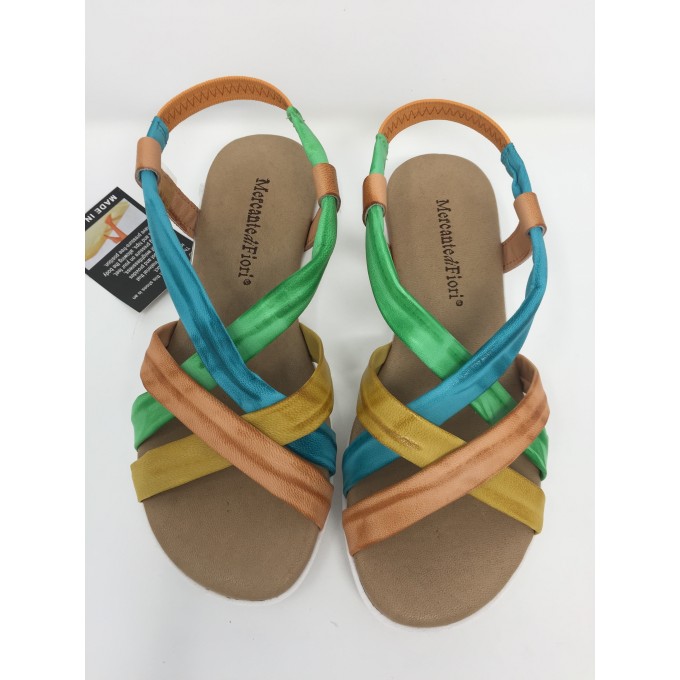 Mercante di Fiori sandalo fasce incrociate disponibile in 3 colori