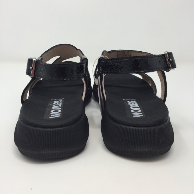 Wonders sandalo pelle lucida comodo tacco 3,5 disponibile in 2 colori