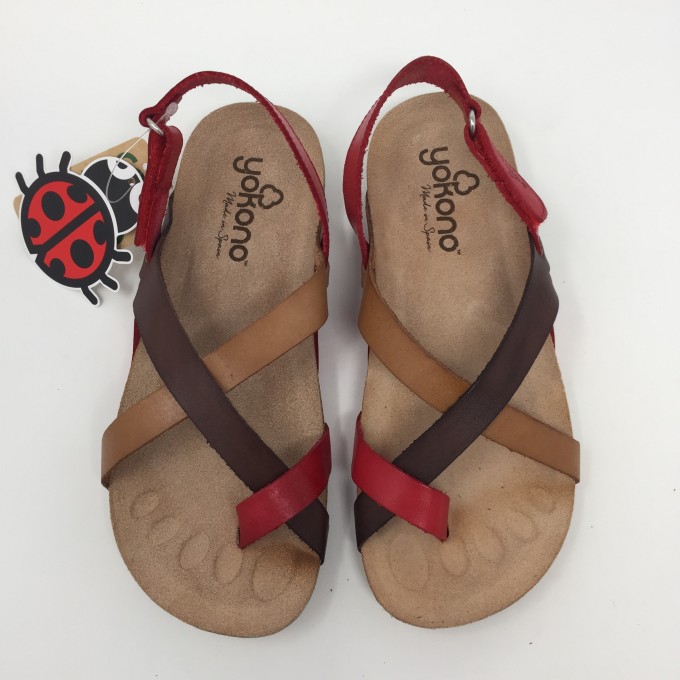 Yokono sandalo infradito in pelle colorata 2 colori