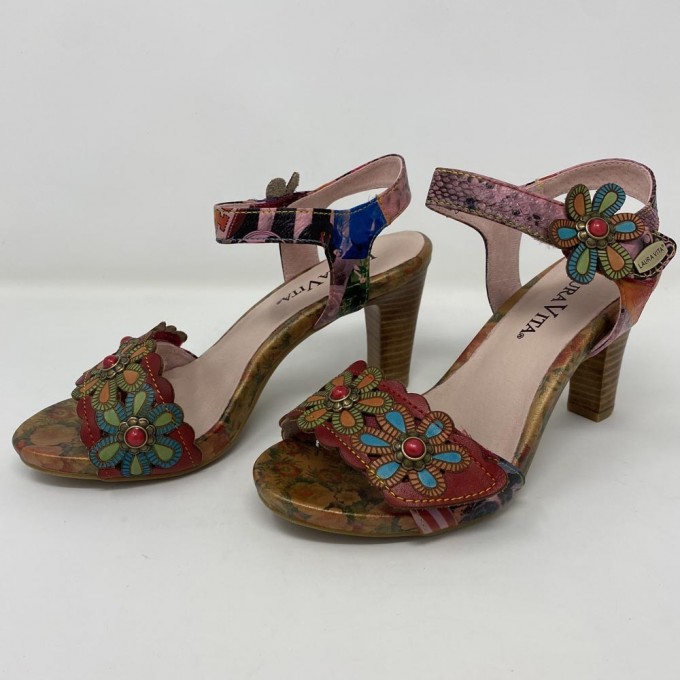 Sandalo multicolor tacco 9cm