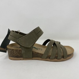 Bionatura Sandalo In Nabuk Tacco 4cm