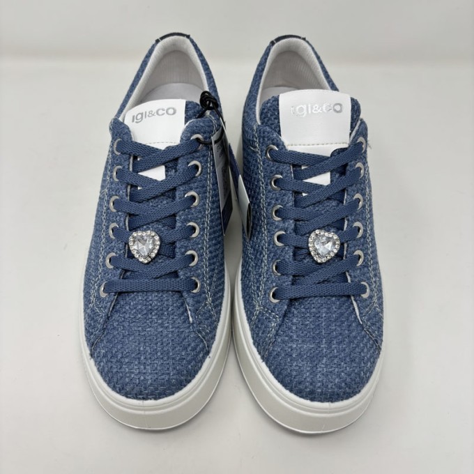 igi&co sneaker in tessuto con accessorio gioiello