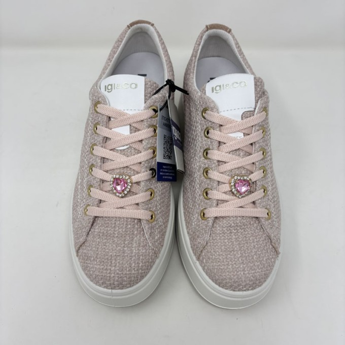 igi&co sneaker in tessuto con accessorio gioiello