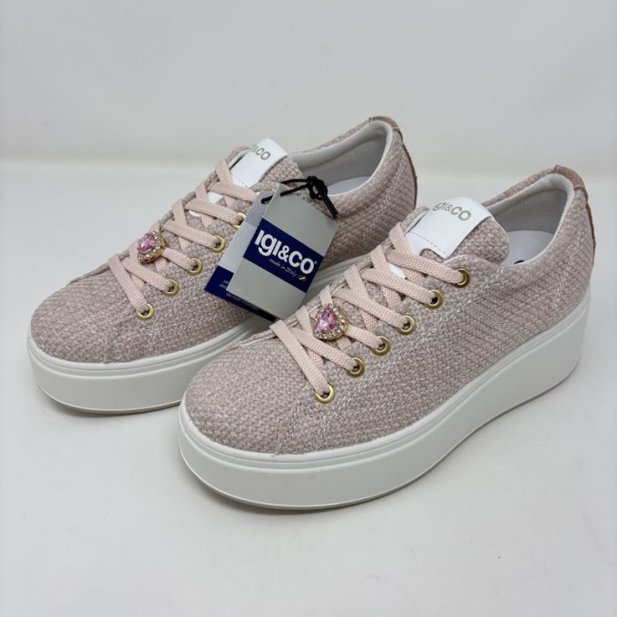 igi&co sneaker in tessuto con accessorio gioiello