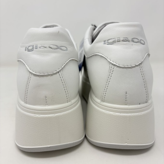 igi&co sneaker in pelle lacci e brillantini